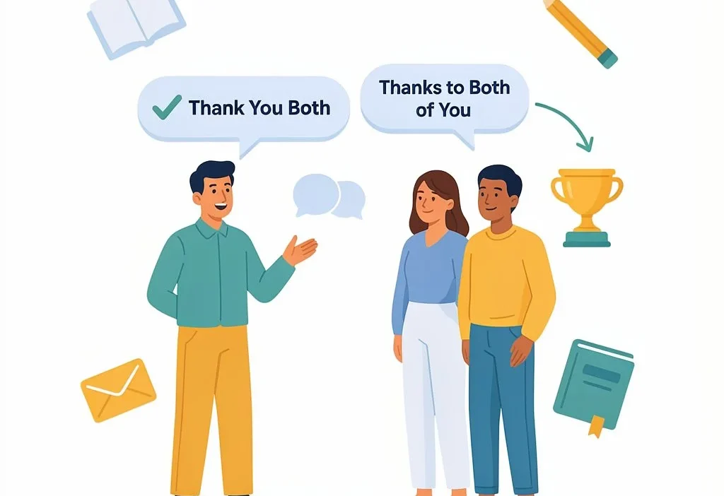 Thank You Both or Thanks to Both of You