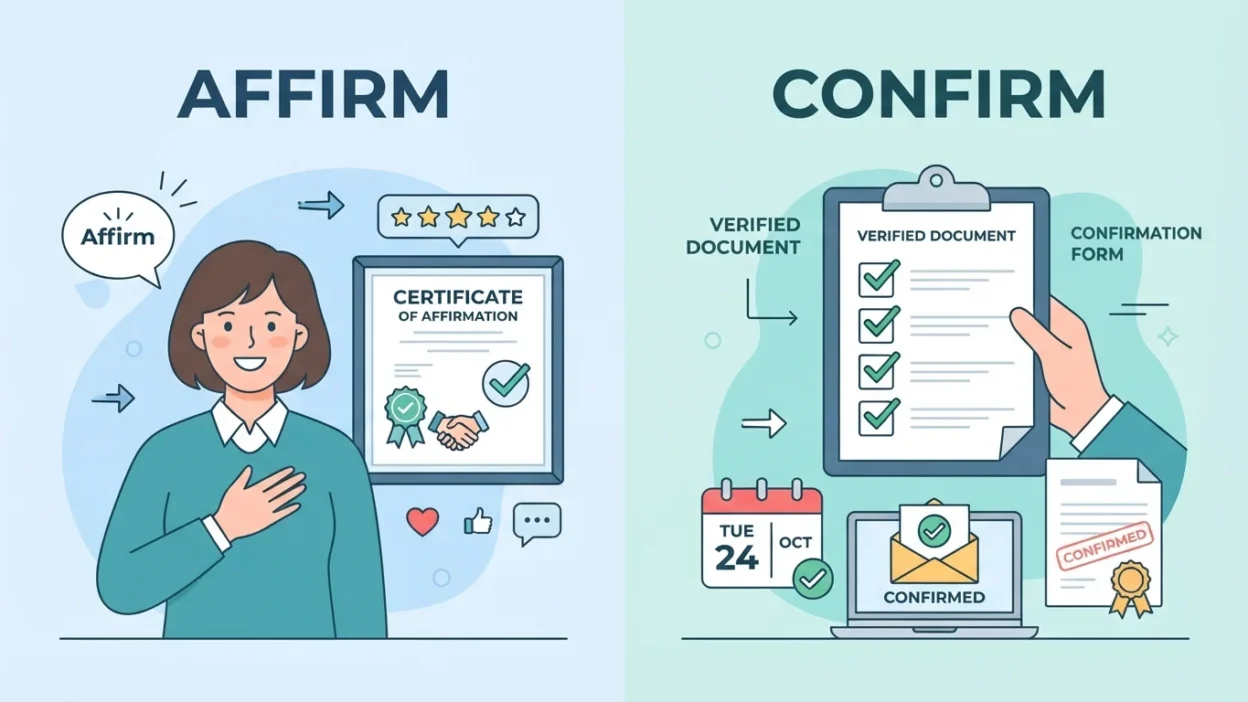 Affirm vs Confirm