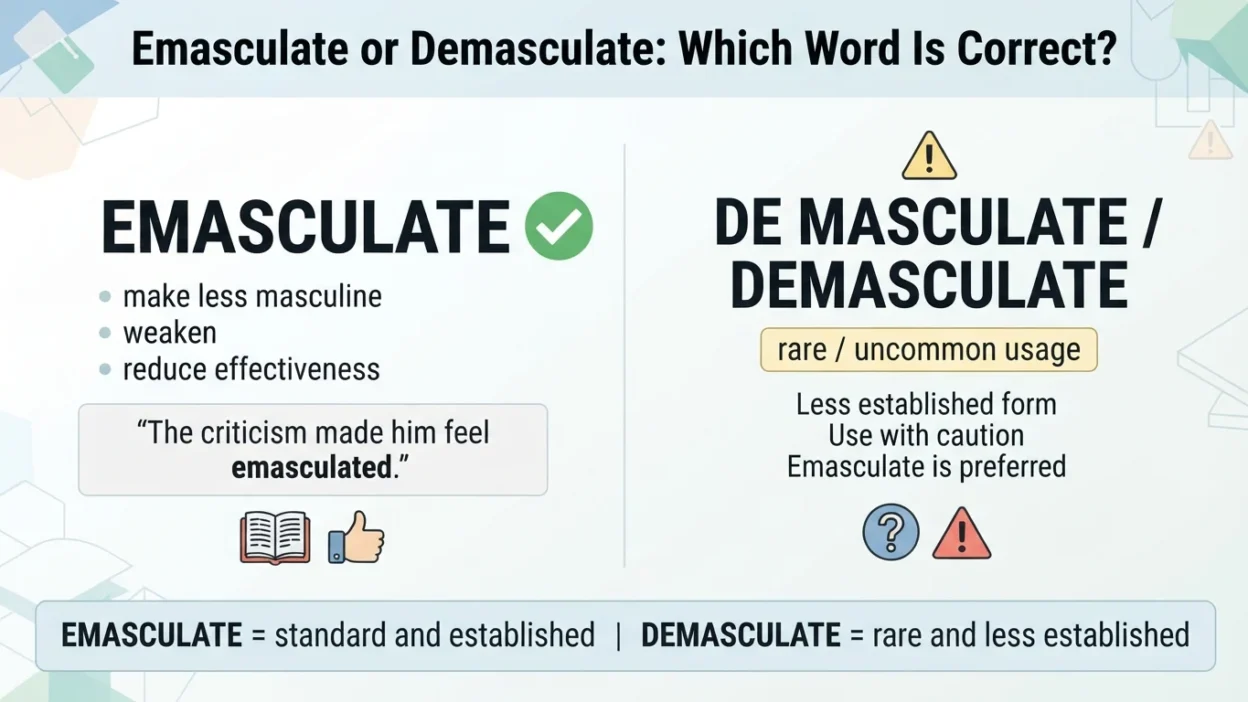 Emasculate or Demasculate