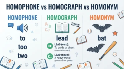 Homophone vs Homograph vs Homonym