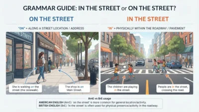 In the Street or On the Street