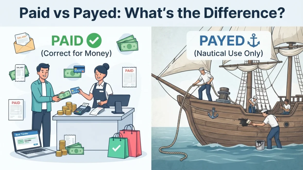 Paid vs Payed
