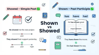 Shown vs Showed