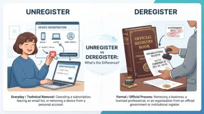 Unregister vs Deregister