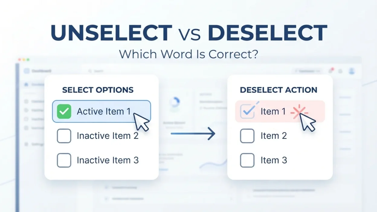 Unselect or Deselect