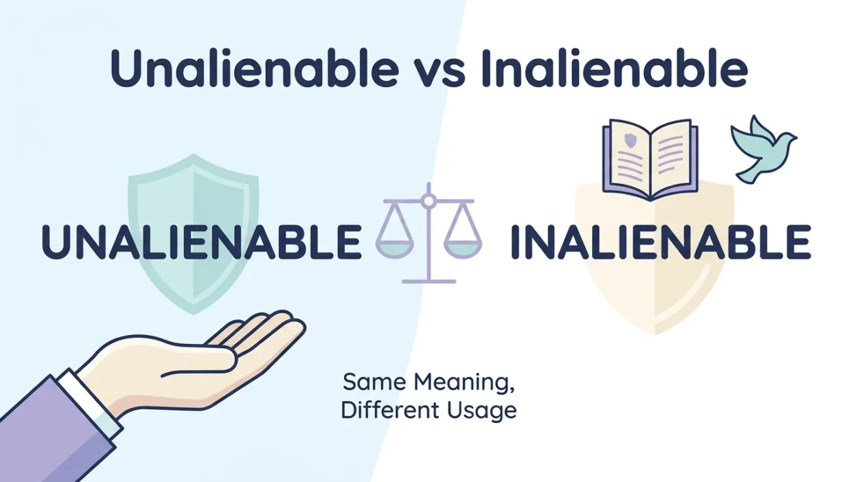 Unalienable vs Inalienable