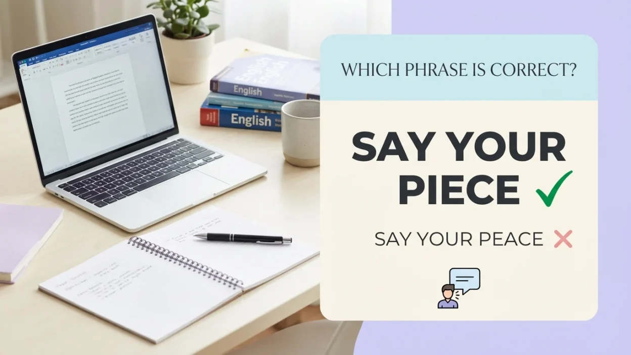Say Your Peace or Say Your Piece