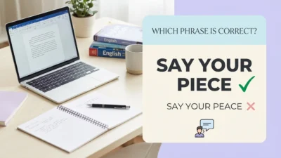 Say Your Peace or Say Your Piece